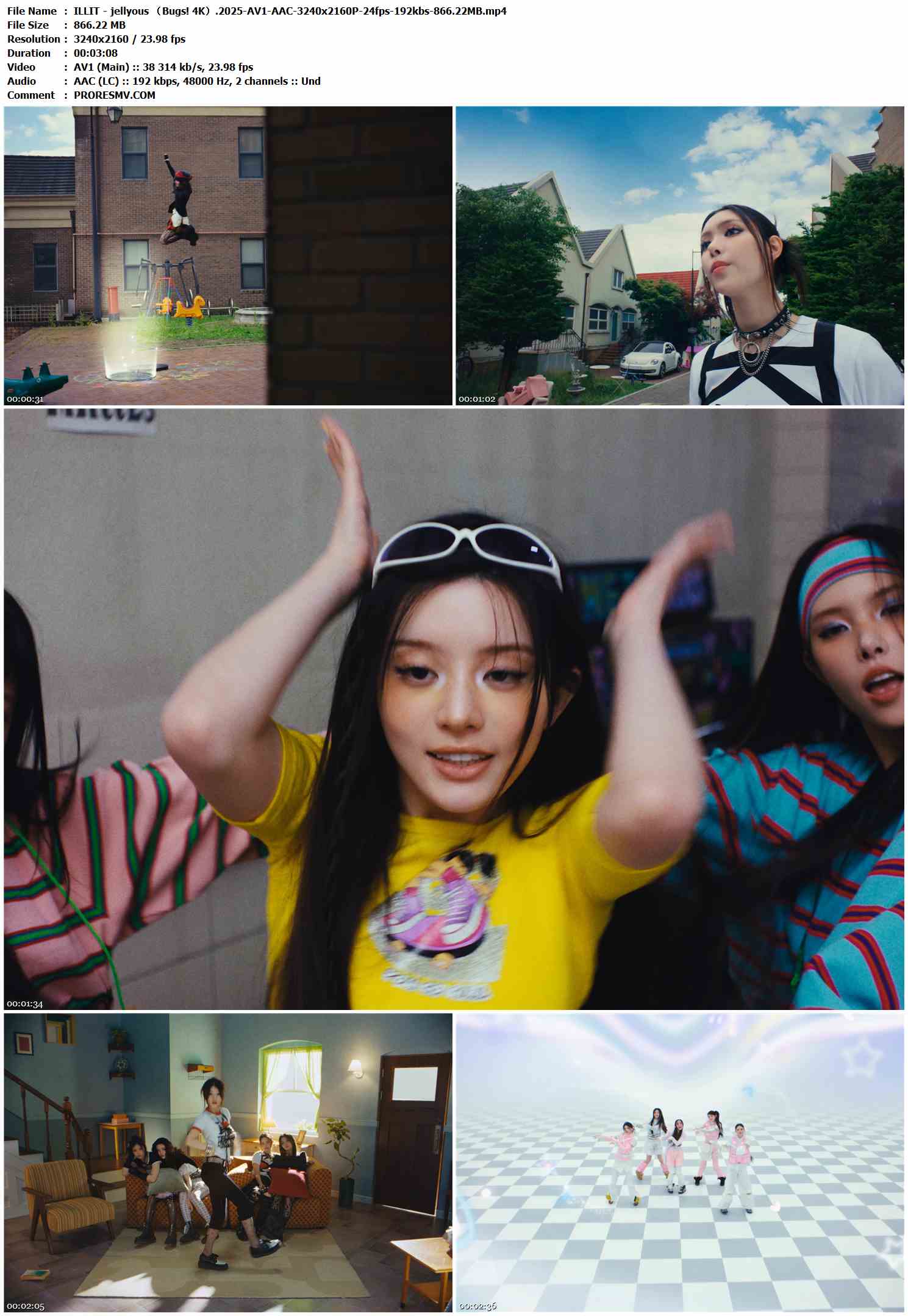 ILLIT - jellyous （Bugs! 4K）.2025-AV1-AAC-3240x2160P-24fps-192kbs-866.22MB官方MV_高清MV